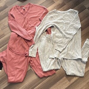 Amazon Essentials Waffle Knit Top in Light Gray